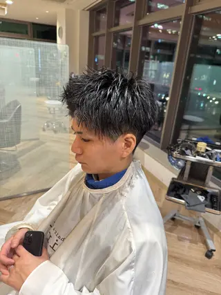 ショート メンズ メンズ特化/ センターパート/八谷のヘアスタイル