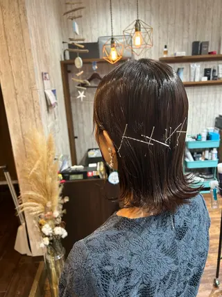 ミディアム ヘアアレンジ 早坂 さくらのヘアスタイル