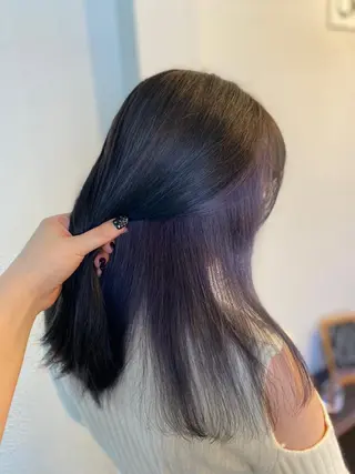 セミロング カラー ヘアアレンジ DANY🦋名駅✂︎ 艶髪/透明感カラーのヘアスタイル