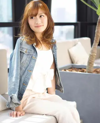 ミディアム カラー ヘアアレンジ 長瀬 燎哉のヘアスタイル