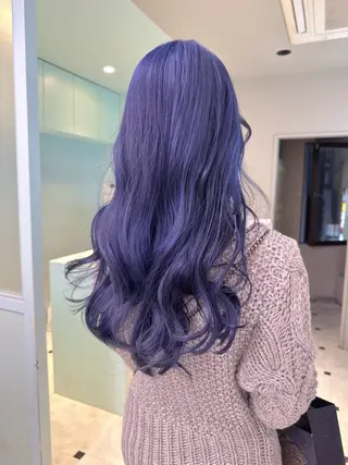 ミディアム ブリーチ✖️ 縮毛LANDのヘアスタイル