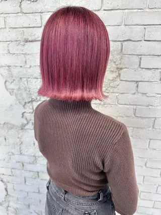 ショート カラー レイヤーブリーチ特化 ホワイト専門/岸のヘアスタイル