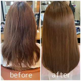 セミロング 為近日向子🐥暖色 💘顔周りカット🌈のヘアスタイル