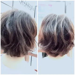 ショート パーマ 奈良崎 和弘のヘアスタイル
