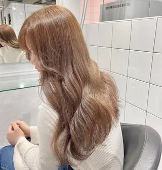 セミロング カラー ✨透明感、艶髪ヘア✨ 韓国ヘア特化💖のヘアスタイル