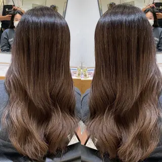 ロング ハイライトバレイヤー ジュ&縮毛矯正✨櫻野のヘアスタイル