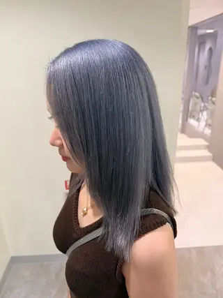 ロング カラー 新宿ケアブリーチ 稲垣颯太のヘアスタイル