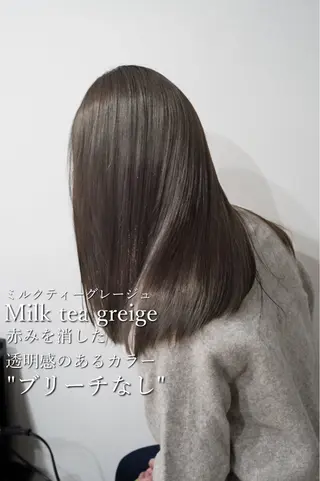 カラー ✨ブリーチなし透明感 カラー✨松村 潤のヘアスタイル