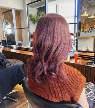 ミディアム カラー 岐阜駅/問屋町/玉宮 髪質改善/KAZÜのヘアスタイル