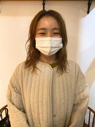 ミディアム パーマ Van family所属・ショート& パーマ　坂本のヘアスタイル