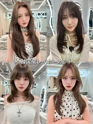 ロング カラー ヘアアレンジ 大宮‎🤍韓国ヘア‎ 髪質改善 佐藤 和のヘアスタイル