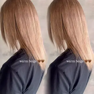 セミロング カラー ハイトーンカラー/エ クステ/デザインのヘアスタイル