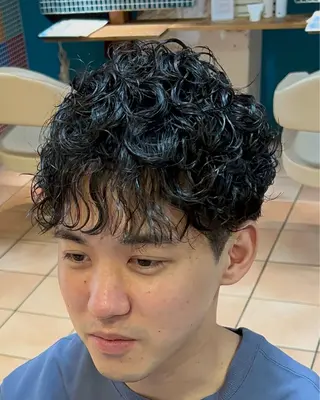 ショート パーマ メンズ 朝5分でキマる 村上陸のヘアスタイル