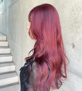 セミロング カラー SALOWIN 栄所属・河西 彩香/ブリーチカラーのヘアスタイル