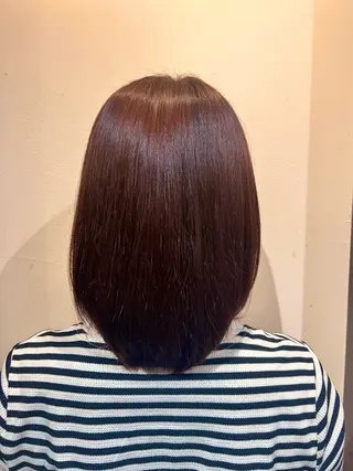 ミディアム カラー Luster Friends所属・まゆ | 艶カラー | ストレートのヘアスタイル