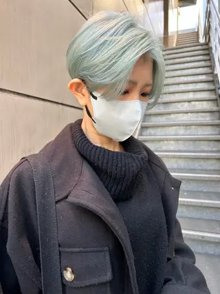 ショート カラー 🧸艶々韓国ヘア 🧁mizunaのヘアスタイル