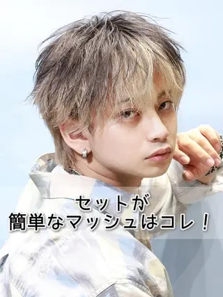 メンズ ミディアム 【無料カットモデル】 くぼたのヘアスタイル