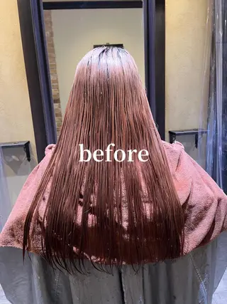 ロング 🧡ミルクティー/ レイヤー🧡ショウナのヘアスタイル