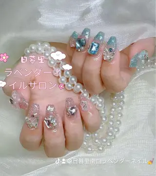 ネイル ラベンダー💖日暮里 ルル💖ネイルのネイルデザイン