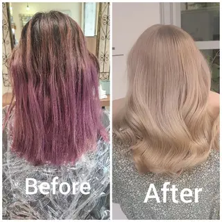 カラー セミロング cherie所属・バレイヤージュ/ ハイライト/大内格のヘアスタイル