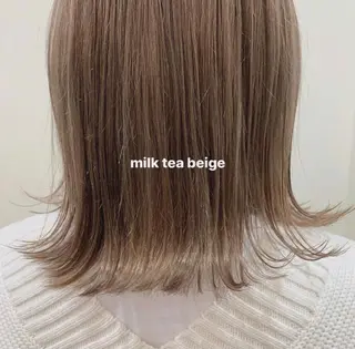 ミディアム カラー 顔周りレイヤー 🎀マリノのヘアスタイル