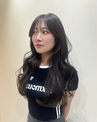 ロング カラー ヘアアレンジ 🤍韓国ヘア🤍 ヨシダリナのヘアスタイル