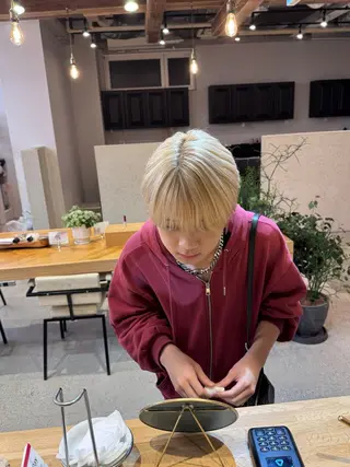 ショート カラー メンズ December/jingumae所属・メンズパーマ 特化うえちりくのヘアスタイル