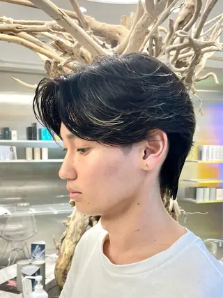 ショート パーマ メンズ カラーモデル⚡️ REONのヘアスタイル