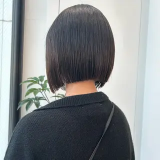 ミディアム カラー ボブ/くびれボブ/ 髪質改善/Ru-kaのヘアスタイル