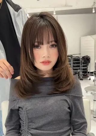 セミロング シールエク/レイヤー カットHIROのヘアスタイル