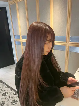 ロング カラー ナミ🩶暗髪/暖色 ❤️/透明感/縮毛のヘアスタイル