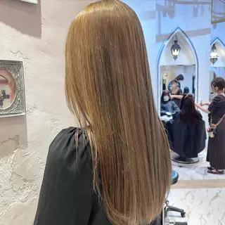 ロング 川井麻由🎀アイドル 量産🎀ピンクカラーのヘアスタイル