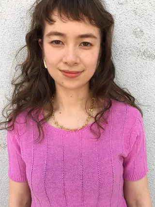 ミディアム la fith所属・rico_by ヘアとアイブロウのヘアスタイル