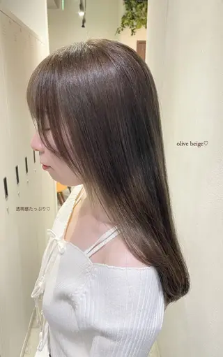 セミロング カラー sora/透明感カラ ー/似合わせカットのヘアスタイル