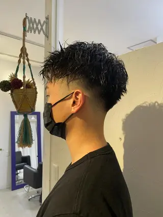 ショート パーマ メンズ Men's hair salon First 中百舌鳥店所属・First なかもず 店 YUKIのヘアスタイル
