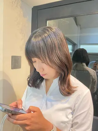 ミディアム yu-kaハッシュ カット/韓国レイヤーのヘアスタイル