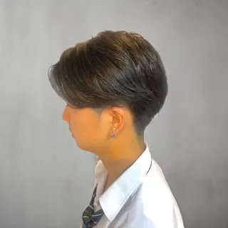 ショート パーマ メンズ 金田 晏栞のヘアスタイル