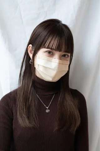 セミロング カラー 佐藤 悠衣/透明感 カラー/似合わせ前髪のヘアスタイル