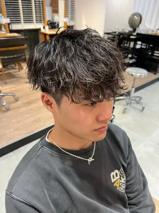 メンズ 白髪ぼかし/白髪 メッシュ/ゆうとのヘアスタイル