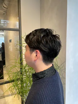 ショート メンズ 渋谷レイヤーカット/ 暖色艶カラー🩵高橋のヘアスタイル