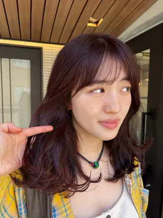 カラー 暖色カラー 🌼クニトウメイのヘアスタイル