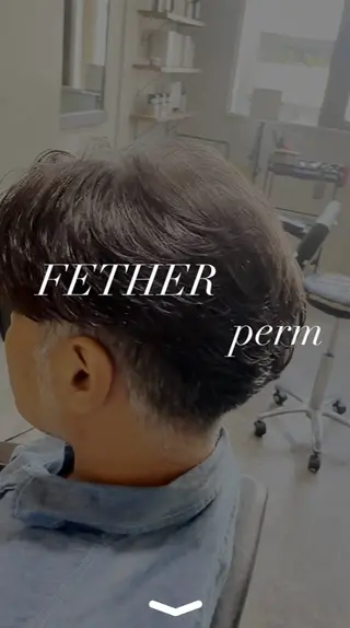 ショート パーマ メンズ HANGOUT ／久富のヘアスタイル