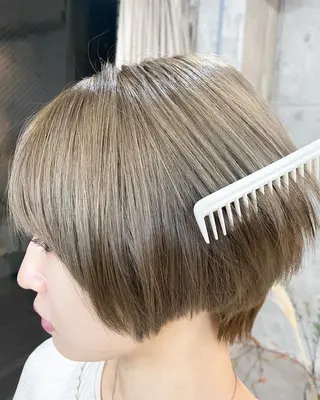 ショート カラー ボブ×縮毛矯正 ryotaのヘアスタイル