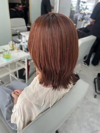 ミディアム 🎀透明感ブリーチ カラー🎀ミズキのヘアスタイル