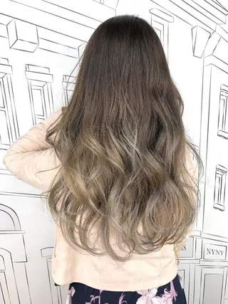 セミロング カラー レイヤー⭐️カラー ⭐️平川雅史のヘアスタイル