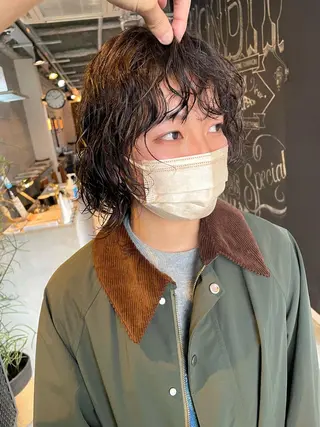 ショート パーマ メンズヘア/レイヤー /ボブ山内春輝のヘアスタイル