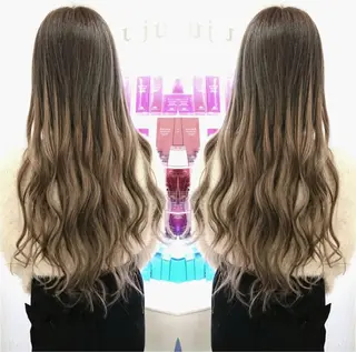 ロング れん/ハイトーン /エクステ/韓国風のヘアスタイル