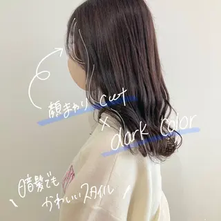 ミディアム カラー お洒落パーマ/ 艶カラー/michiのヘアスタイル