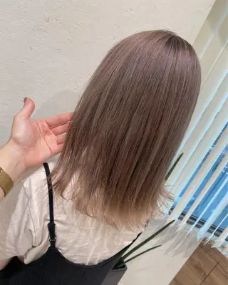 ミディアム カラー 韓国風デザイン 💐MIZUKI💐のヘアスタイル