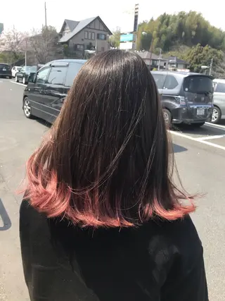 ミディアム カラー [髪質改善] 北生駒 店長/古居聖理のヘアスタイル